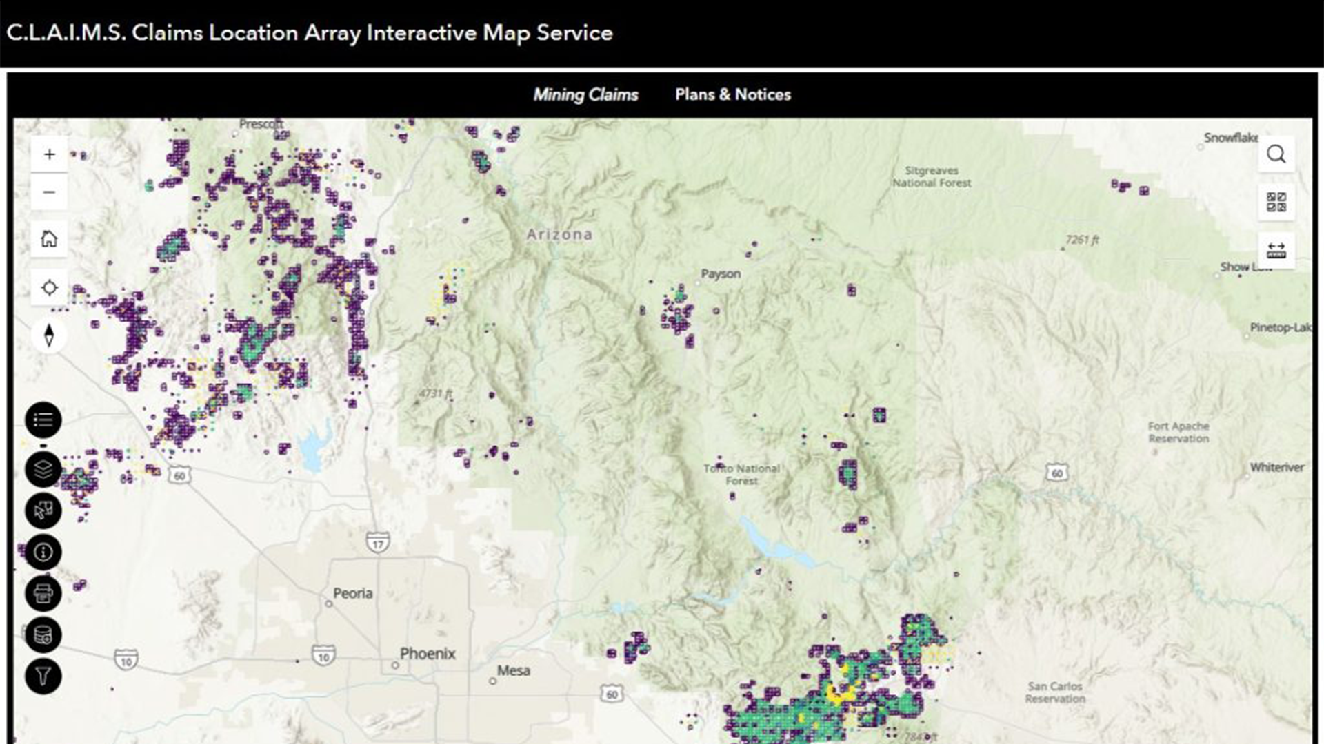 A close up satellite image of an unidentified region of earth