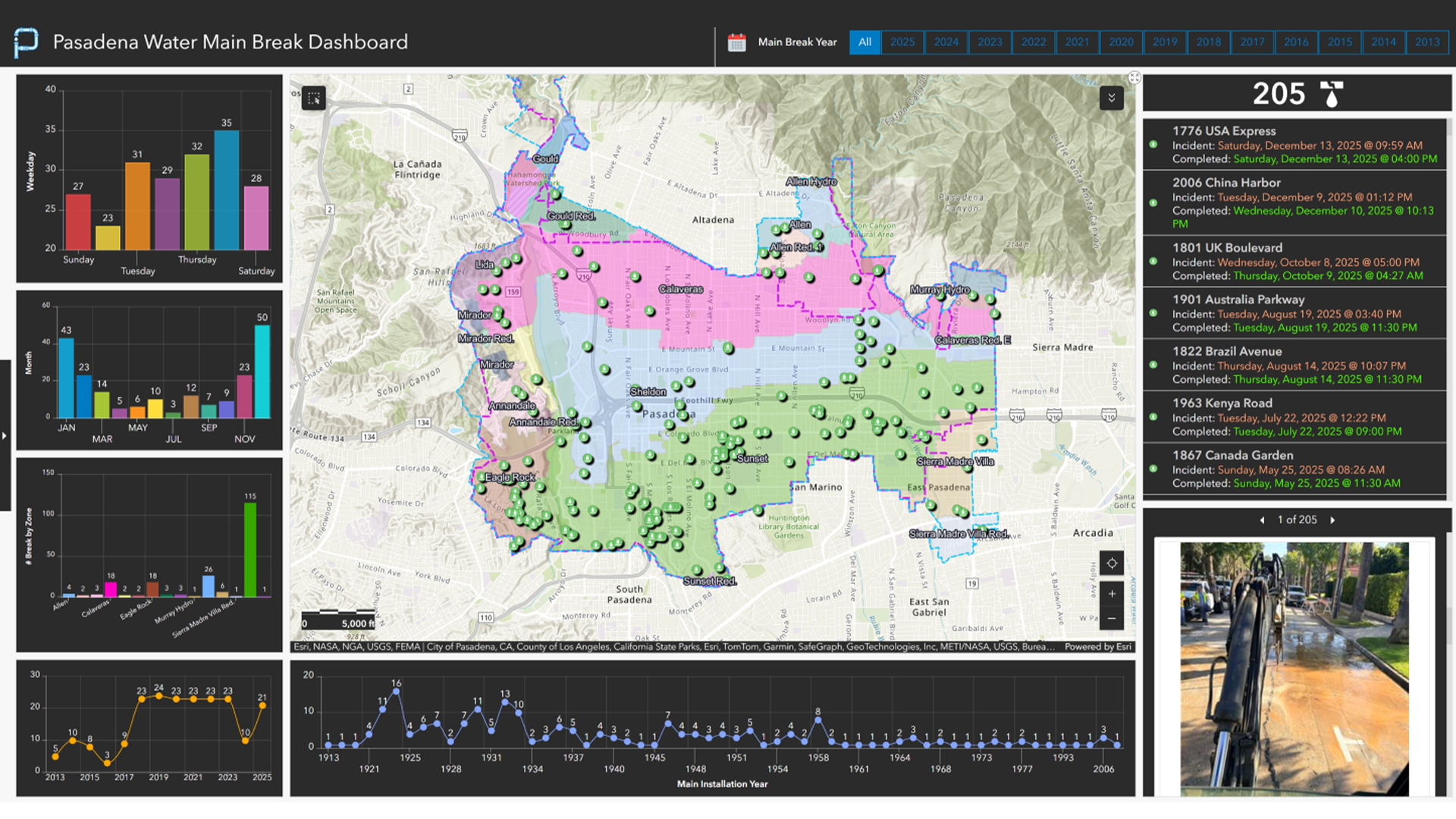 A close up satellite image of an unidentified region of earth