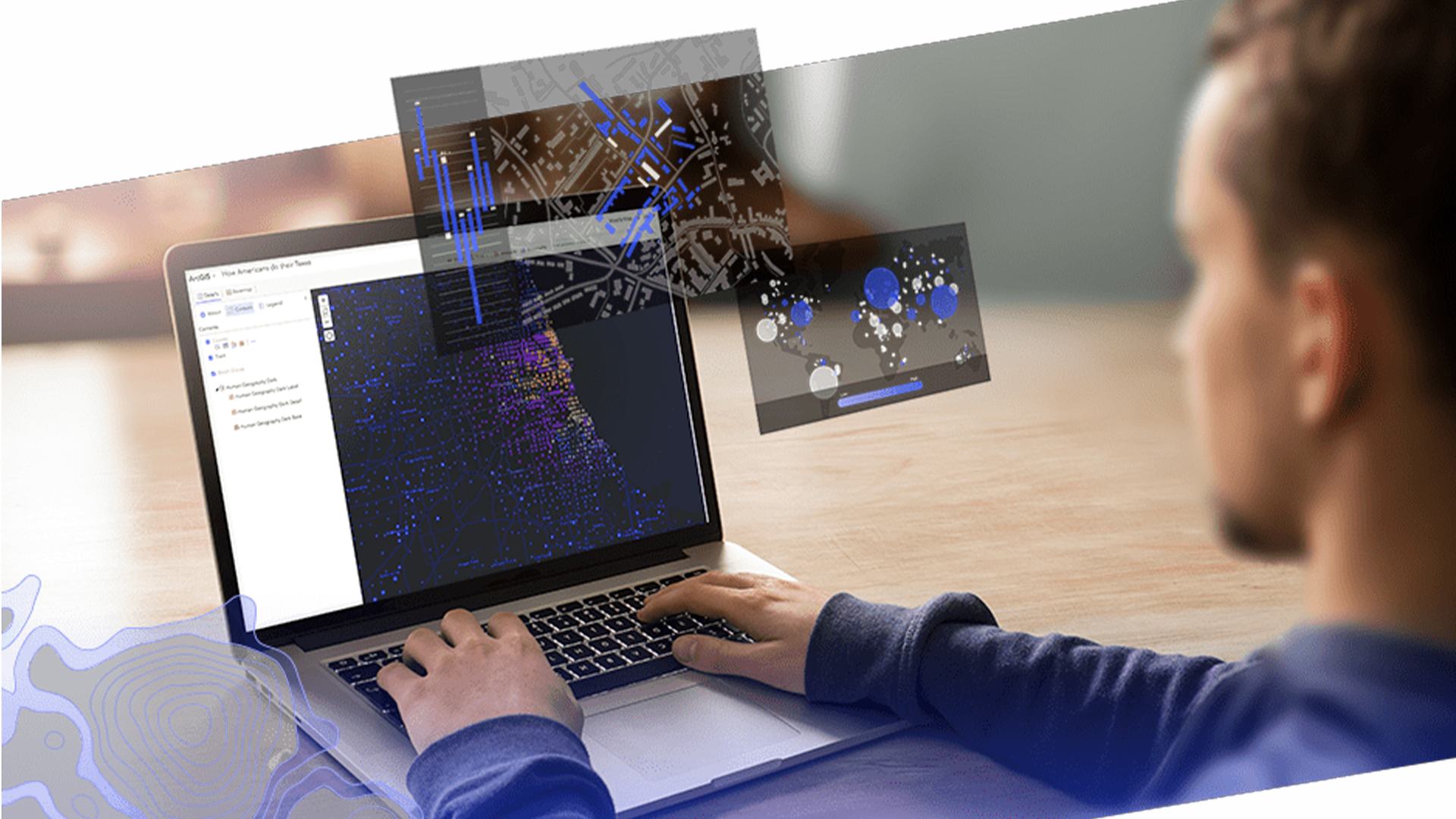 Three young adults smiling while backpacking through a field