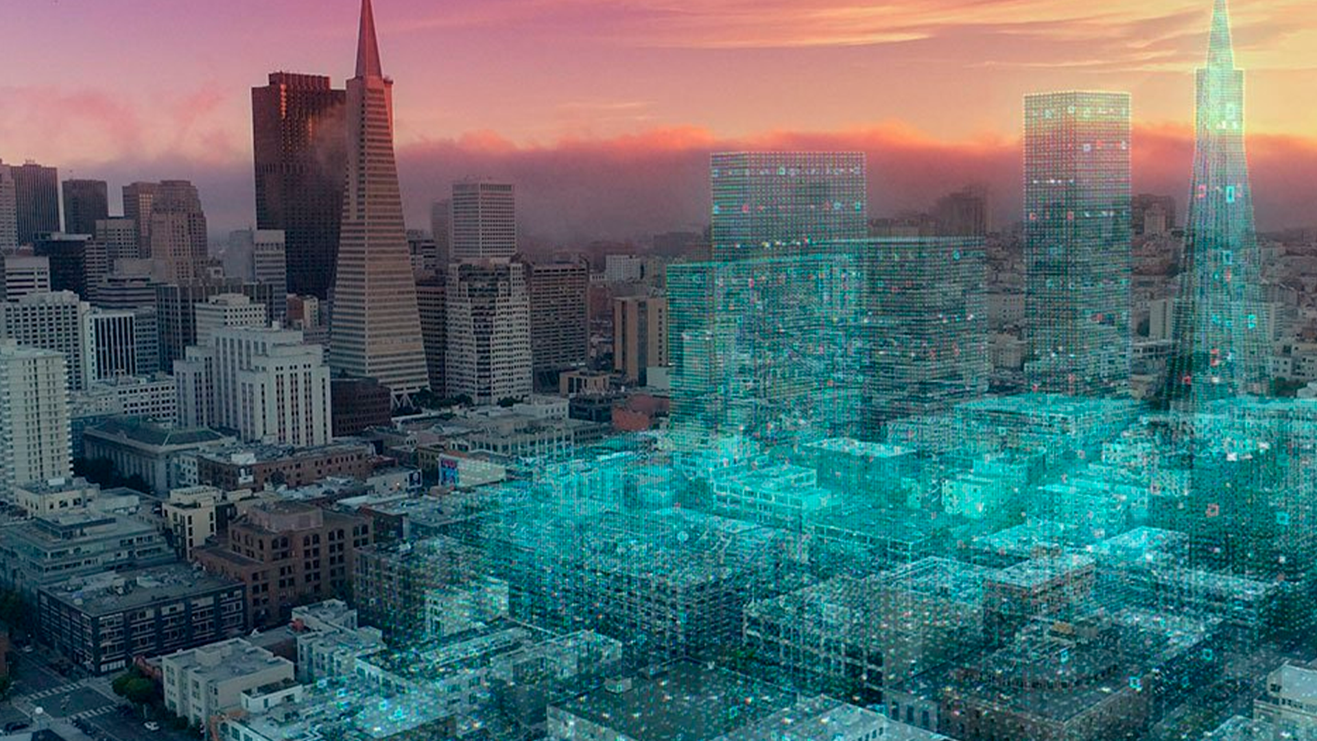 Three young adults smiling while backpacking through a field
