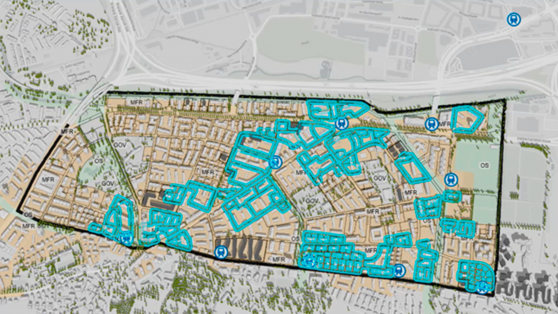 Three young adults smiling while backpacking through a field