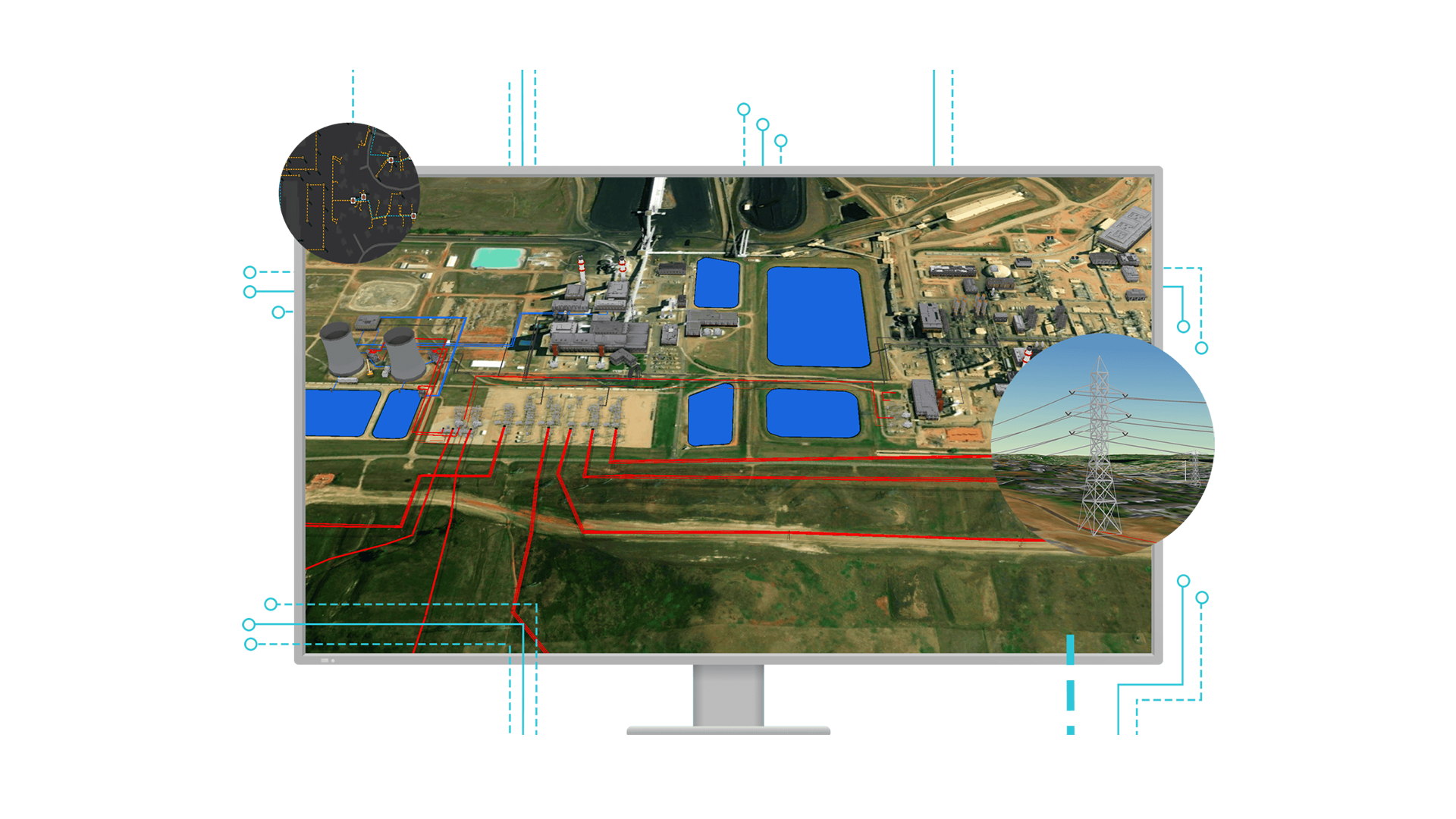 A close up satellite image of an unidentified region of earth