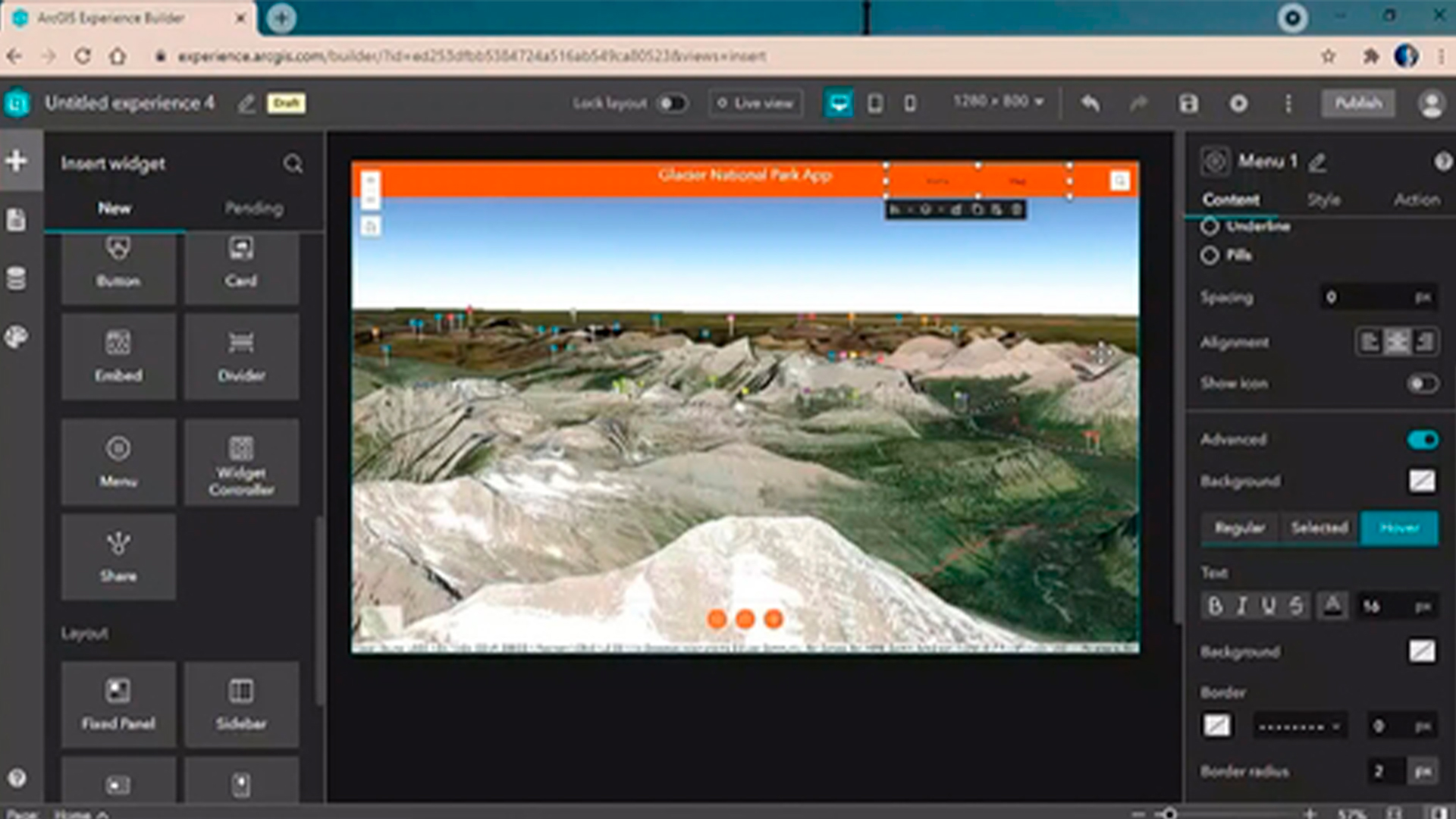 Three young adults smiling while backpacking through a field