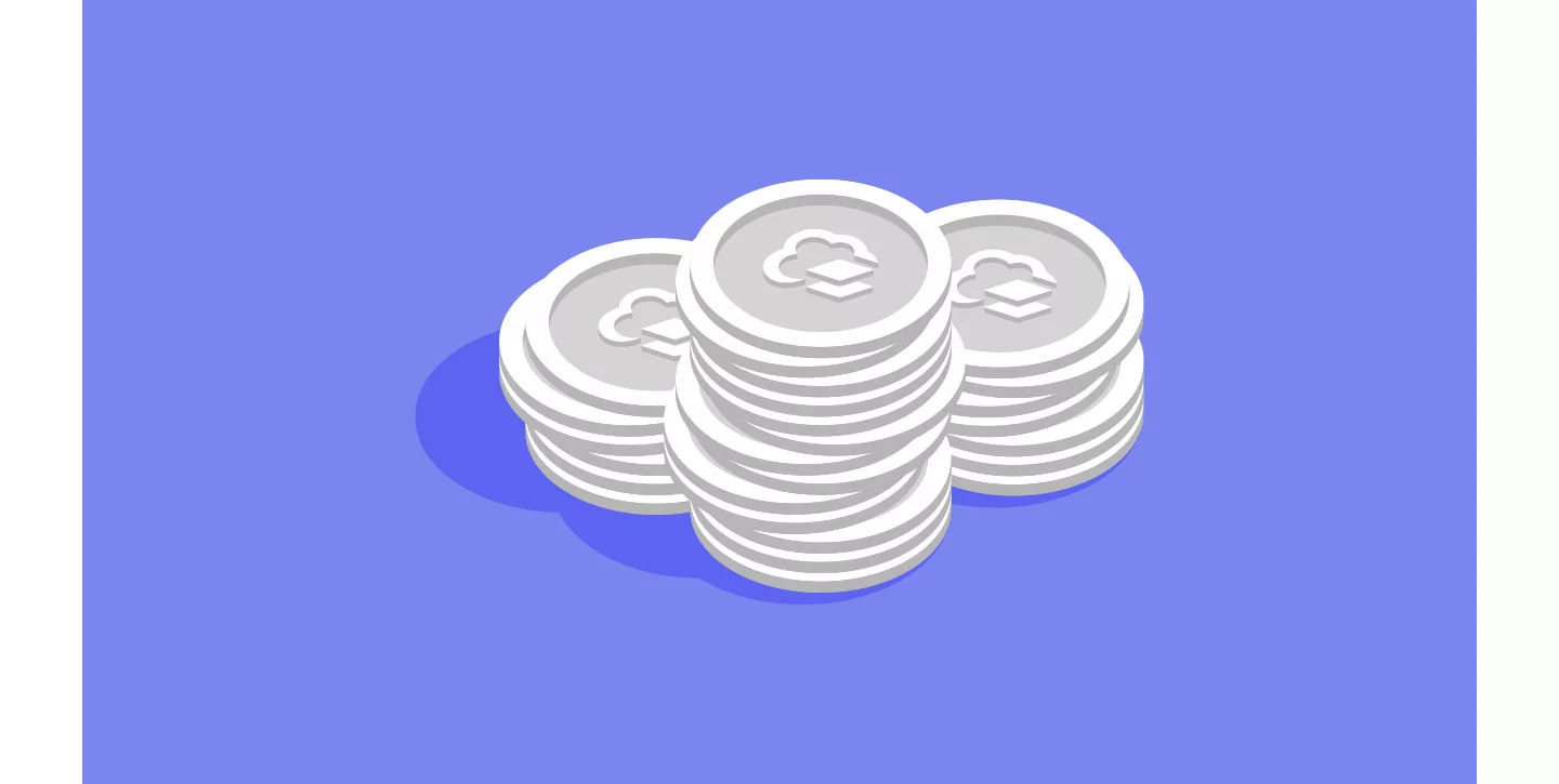 A composite photo of a large sunlit farmland with an overlay of a colorful heat map grid as a drone flies overhead