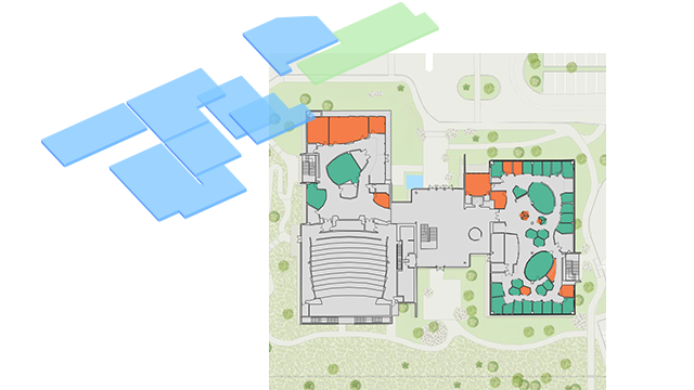 Mapa de planificación y gestión del espacio interior que muestra los espacios de oficina y las clasificaciones dentro de la planta de un edificio.