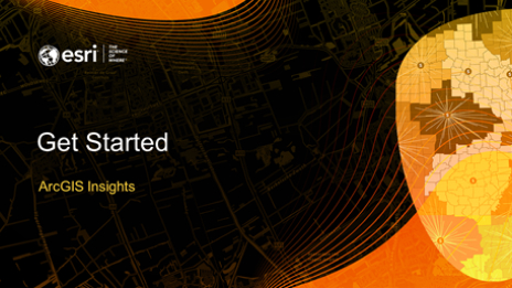 Mapa de distrito en tonos naranja y marrón sobre fondo abstracto con remolinos de color naranja y negro