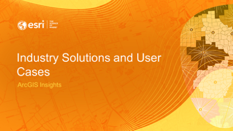 Mapa de distrito en tonos naranja y marrón sobre fondo abstracto con remolinos de color naranja y blanco