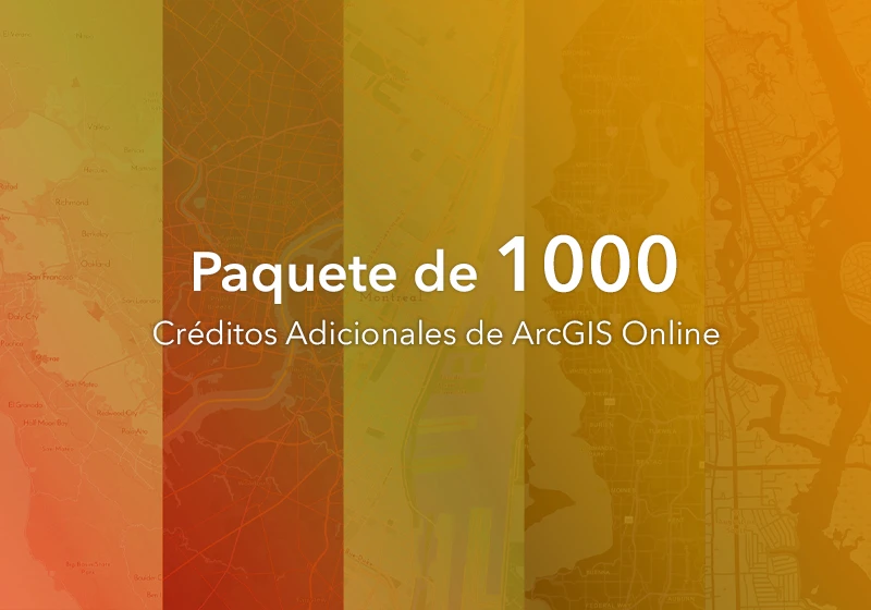 Paquete de 1000 créditos adicionales de ArcGIS Online