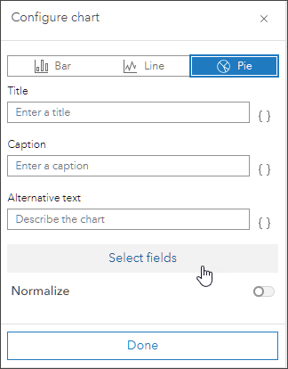 Configuración del gráfico - Ventanas emergentes de capas en ArcGIS Online