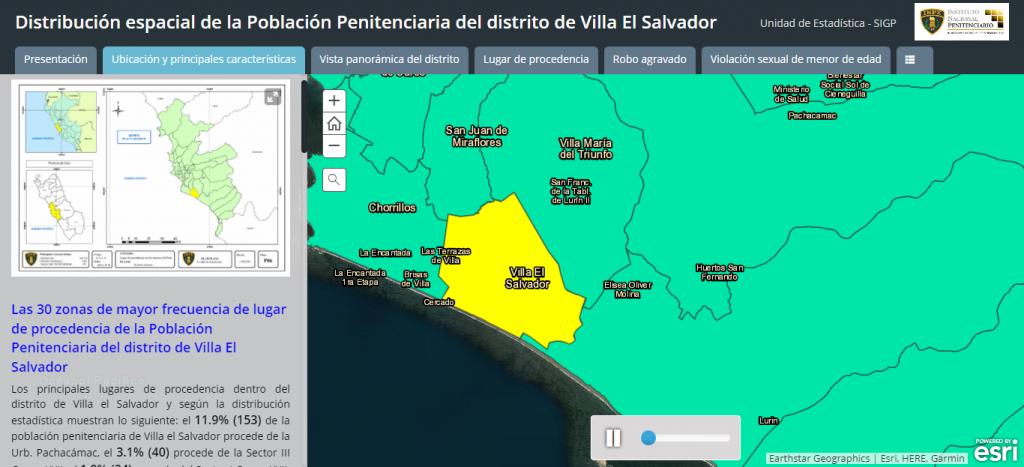Mapa de Calor de la Población Penitenciaria del distrito de Villa El Salvador